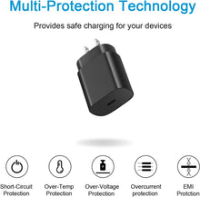 Load image into Gallery viewer, USB C Fast Charger, 25W PD Type C Super Fast Charger for Samsung Galaxy S20/S20+/S20 Ultra/S21/S21+/S21 Ultra/Note 20 Ultra/Note 20/Note 10+/Note 10, with 6Ft USB C to USB C Charging Cable
