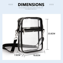 Load image into Gallery viewer, JUCKDEKE 1 PACK Clear Purse Stadium Approved-Clear bag Crossbody Bag with Adjustable Strap for Concerts Sport
